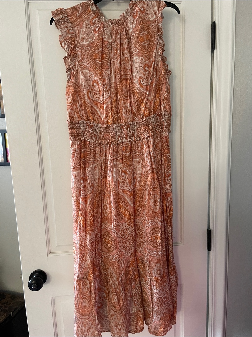 Matilda Jane Rust-Paisley Ruffled Midi Dress